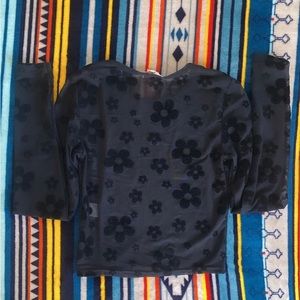Black see through top, size xs brand is velvet fleur! Worn once on new years:)